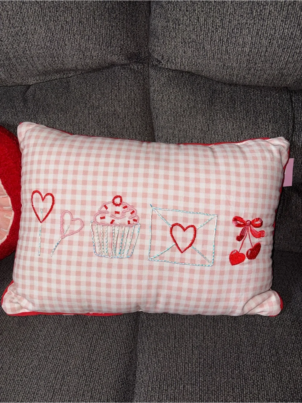 Kohl's Pink and Red Valentine Accent Pillows Set